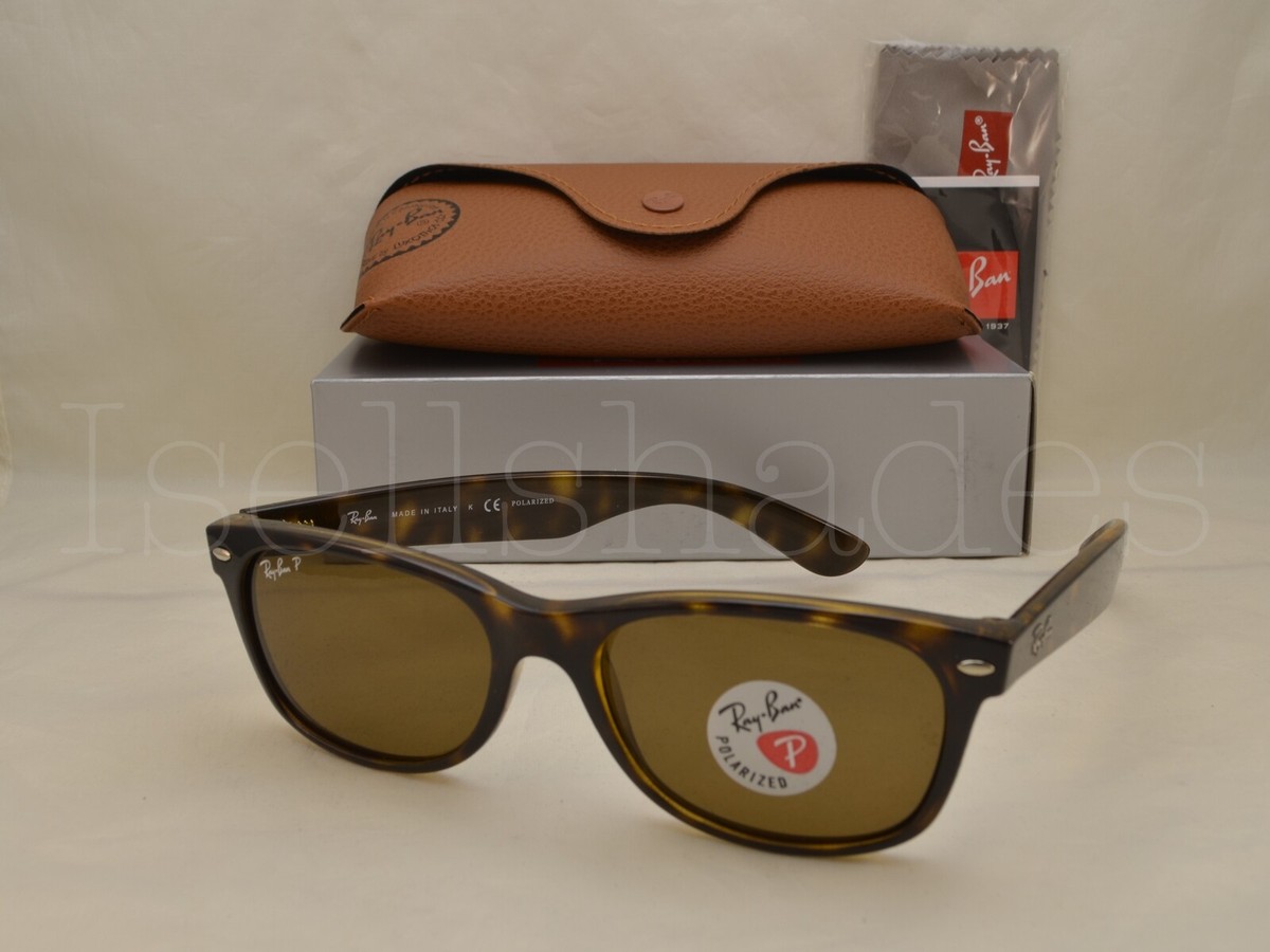 Ray Ban NEW WAYFARER (RB2132-902/57 55) Tortoise with Crystal Brown Polar  Lens - Main Image