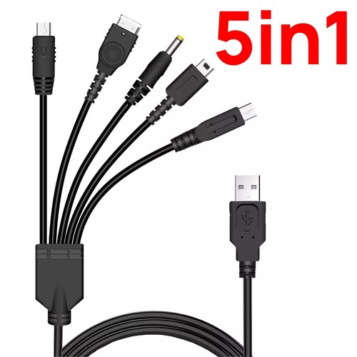 5in1 USB Charger Charging Cable for Nintendo NDSL / NDS /GameBoy Advance GBA SP