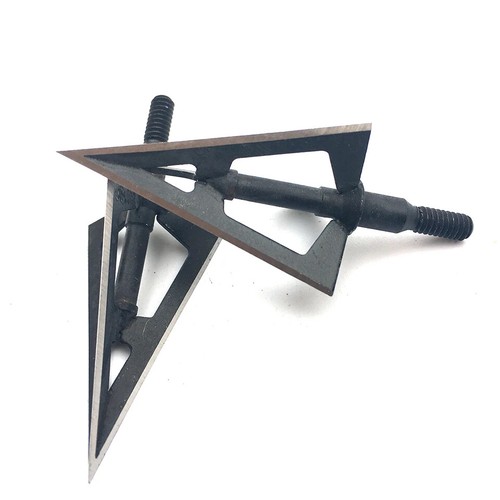 3/6/12/24/60 Stück Broadheads Jagd 3 Klingen Pfeilspitzen schwarze Spitze Stahl - Bild 7 von 11
