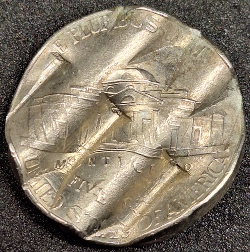 Uncirculated 2012-D Mint Cancelled /Waffled Jefferson Nickel Error w/Details (7) - Picture 2 of 2