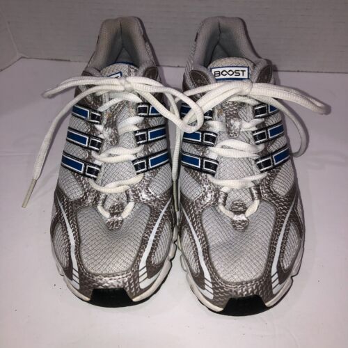 Adidas Galaxy Boost Niños Talla 5 Gris Zapatos para Correr con Cordones Tenis Atléticos - Imagen 4 de 9