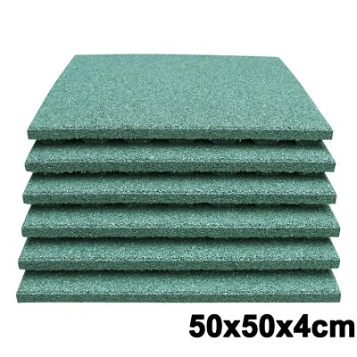 6x GS40 Grün Spielplatzmatte Gummiplatte Fallschutzmatten Kinder Garten Rutsche