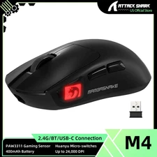 MAMBASNAKE x ATTACK SHARK M4 Ultra-Light Wireless Gaming Mouse, PAW3311 Optical