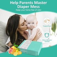 8 Pack Disposable Diaper Pail Refills Thickness,Holds up to 4640 Diapers