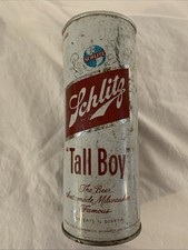 Schlitz Tall Boy Pull Tab Beer Can Vintage Co...