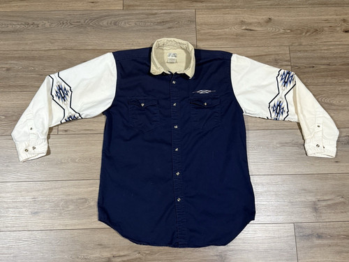 Vintage Express Rider LS Button Down Western Cowboy Shirt Men's Size Large L