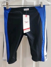 NEW Speedo Men's Size 30 Endurance Swim Jammers Racing Black/Blue NWT