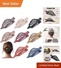 Elegant 8 Pack French Flat Hair Clips - Lightweight  Durable for All Hair Types