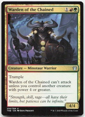 Warden of the Chained 230 NM Theros Beyond Death Uncommon Magic: The Gathering