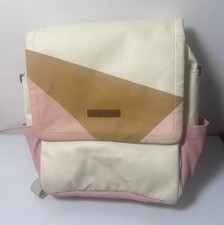 Petunia Pickle Bottom Diaper Bag Boxy Backpack Birch/Macaron Leatherette Neutral