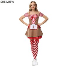Germany Oktoberfest Bavarian Tradition Beer Maid Cosplay Costume Carnival Outfit