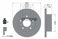 2X Bremsscheibe Vorne Textar 92034400 FÜR CitroËN FÜR Fiat Peugeot Bremsscheiben