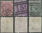 SG103, 108, 117 All With MISSING PERF PIN Variety C10,12 Scarce Trio Ex Simpson.