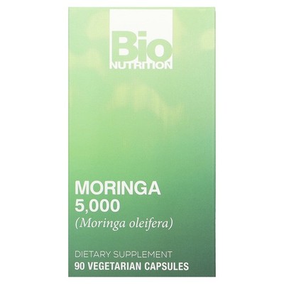 Bio Nutrition Moringa Super Food 5 000 mg 90 Veggie Caps Preservative-Free,
