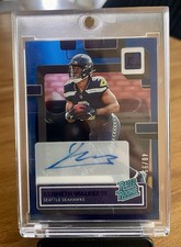 2022 Panini Clearly Donruss Kenneth Walker III #68 Rated Rookie Auto 48 /99 