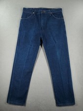 Wrangler Jeans Mens 36x32 Blue Cowboy Cut 13MWZ Dark Wash Western Denim
