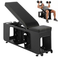 4-IN-1 Compact Weight Bench with Dumbbell Sto...