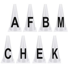 8x Cônes de dressage, équipement de lettres Sports Facile à installer Robuste