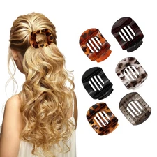 Flat Hair Clips for Women 6 Pcs Flat Claw Clips for Women in 6 Colors Fashion...
