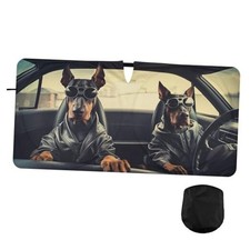 Doberman Driving Windshield Sun Shade, Car Sunshade for Auto Medium multi 13