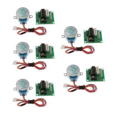 5pcs 28BYJ-48 ULN2003 Geared Motor Driver Board for
