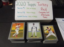 2020 TOPPS TURKEY RED BASEBALL COMPLETE SET SERIES 1,2,UPDATE OHTANI 250 CARDS