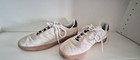adidas Puig Samba Originals White/Blue,  Suede, Tan Gum Size 10 US