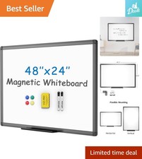 48x24 Magnetic Whiteboard - Includes Eraser, Markers Mounting Accessories