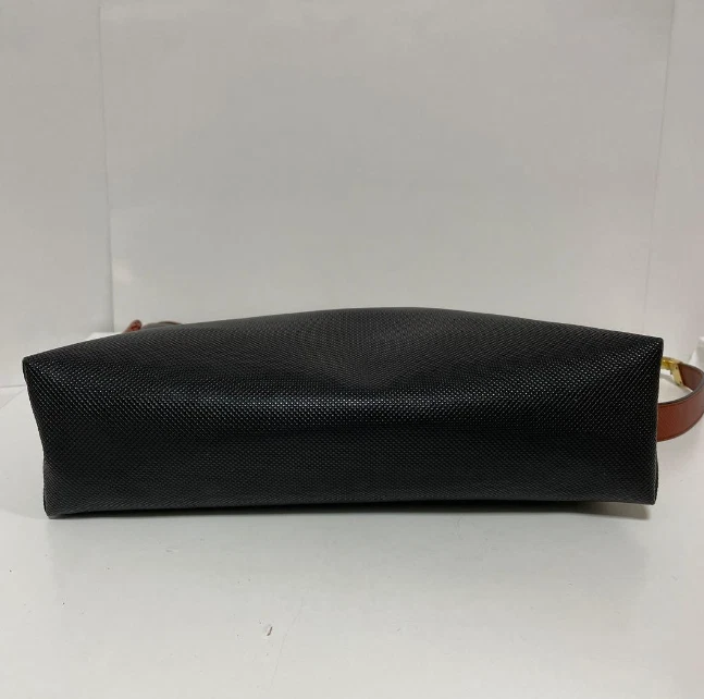 Bolso de Hombro Bottega Veneta Cuero PVC Auténtico Negro Marrón Mediano Mujeres Italia Foto 4 de 4