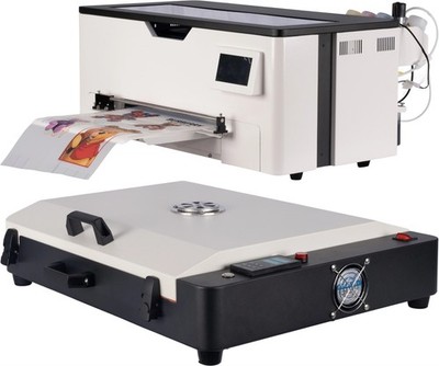 A3 DTF Printer w/ XP600 Printhead, Roll Feeder & Oven for DIY POD Printing