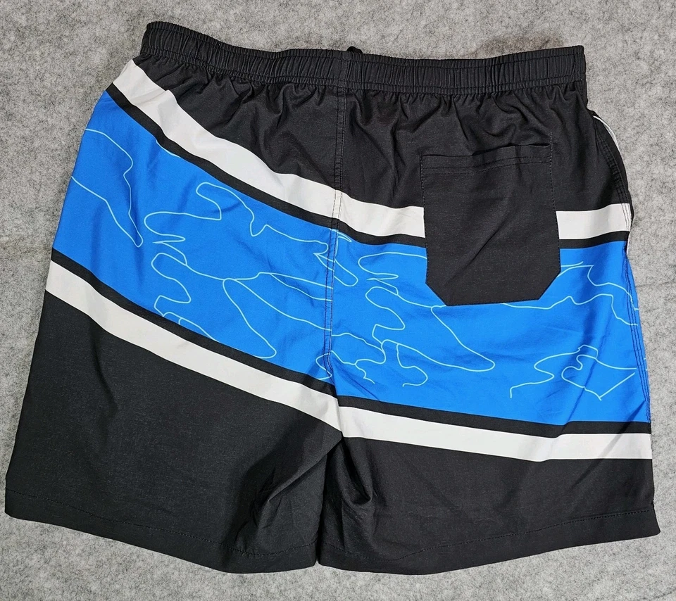 Carolina Panthers Team Apparel Swim Trunks Board Shorts Men XL Blue Black White - Image 2 of 4