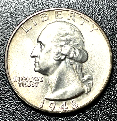 1948-S Washington Silver Quarter Uncirculated BU, San Francisco Mint