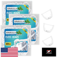 Ultraclean Access Flosser Refill Heads Mint for Listerine, 3x60 180 Total