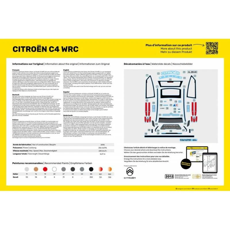 Modello Auto Citroen C4 WRC |HELLER|80756| 1:24 Modello Char Promo - Immagine 2 di 4
