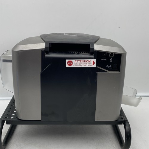 HID DTC1250E Eth Fargo Color ID Card Printer Tested Working TESTED - NO PWR AC - Picture 6 of 11