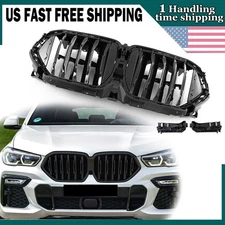Front Radiator Grille Active Air Shutter Grill with Motor For BMW X6 G06 2020+ .