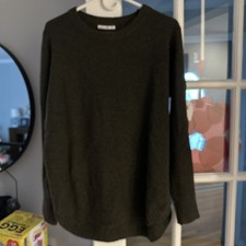 Mint Pink Clover Grey Pullover Sweater Size XL