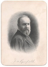 1882 Trautman Presidents of the United States James A. Garfield Engraving 5x7