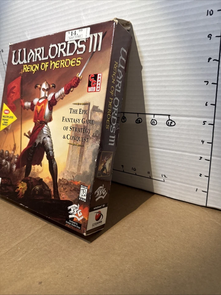 Warlords III 3 Reign of Heroes Windows PC 1997 Big Box Complete Vintage PC Game - Image 3 of 4