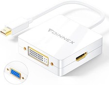 Mini DisplayPort to HDMI VGA DVI 4K Adapter for MacBook Surface