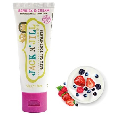 Kinder-Zahnpasta ohne Fluor, Beeren-Creme, 50g Jack N' Jill