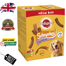 Pedigree Schmackos Mega Pack Dog Treats 110/112 Strips Beef Lamb Poultry 790g 12.41 per kilo