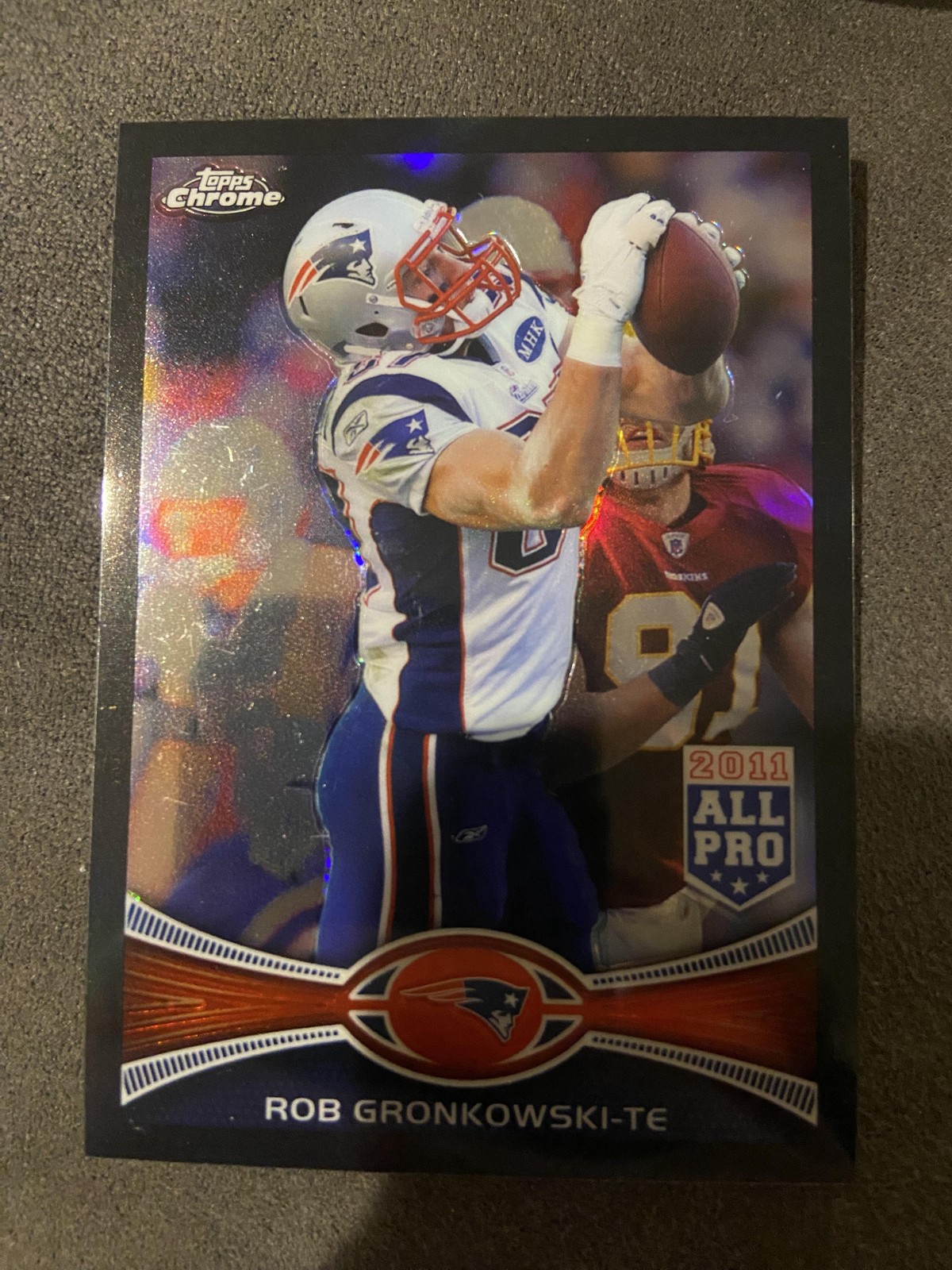 2012 Topps Chrome Rob Gronkowski Black Refractors #12 /299 New England Patriots