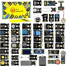 KEYESTUDIO 48 Sensors Modules Starter Kit for Arduino with LCD, 5v Relay,... 