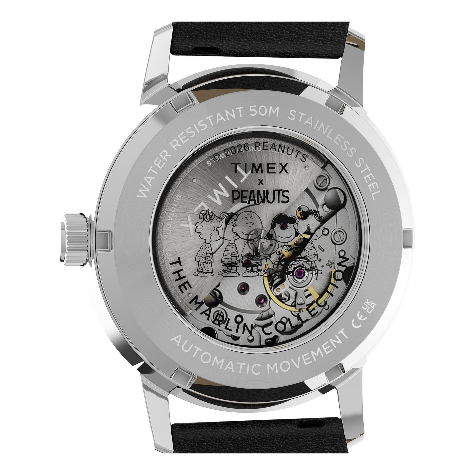 Timex Peanuts x Marlin Automatic Americana 40mm Leather Strap Watch TW2Y50300 image 4