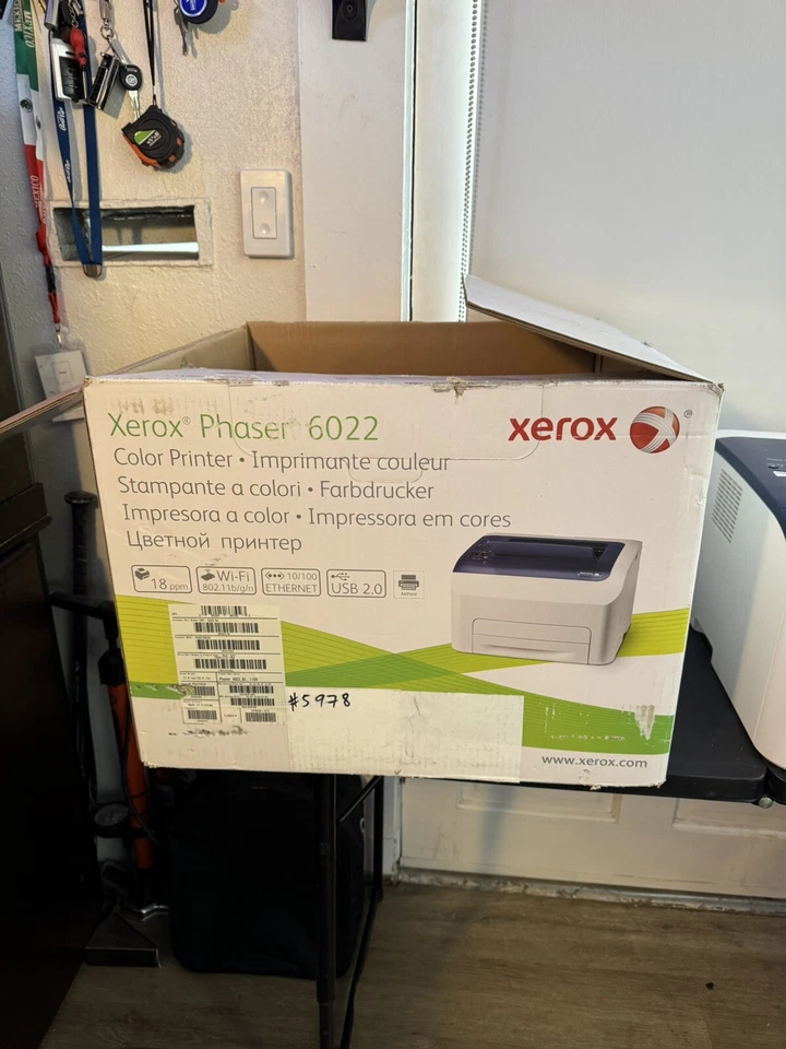 Xerox Phaser 6022/NI Laser Printer Wireless w/ Wifi, and Genuine Toner (#5978) - Image 2 of 4