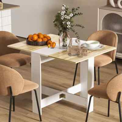Eiche Drop Leaf Esstisch modern Frühstücksküche weiß klein klappbar Schreibtisch