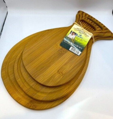 Tru Bamboo Pineapple 3 piece cutting board set