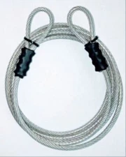 6ft Cable Bike Lock 1/8", 3.17mm, 7x19 GALVANIZED STEEL SECURITY VINYL COATED