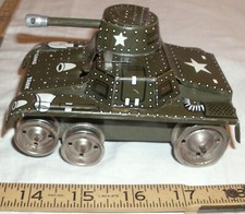 GAMA OF GERMANY MILITARY TANK TIN WIND UP TOY NICE
